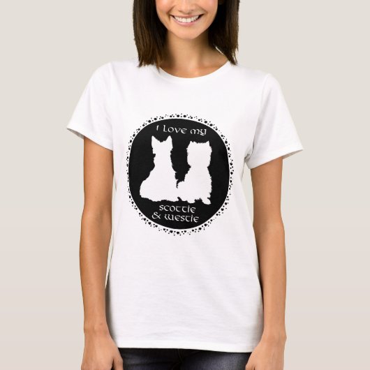 Scottish Terrier Silhouette T-shirt (Voorkant)