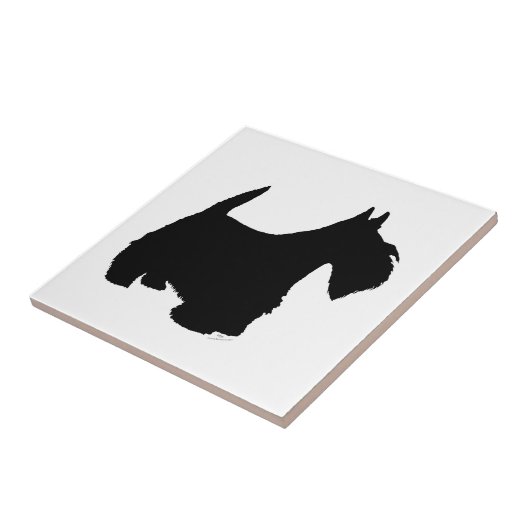 Scottish Terrier Silhouette Tegeltje (Zijkant)