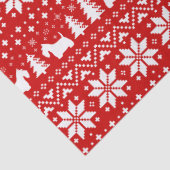 Scottish Terrier Silhouettes kerstpatroon Tissuepapier (Detail)