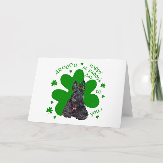 Scottish Terrier St. Paddys Day Kaart (Voorkant)
