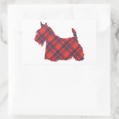 Scottish Terrier Tartan Silhouette Rechthoekige Sticker (Tas)