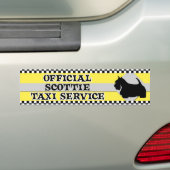 Scottish Terrier Taxi Service Bumpersticker (Op auto)