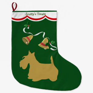 Scottish Terrier Tres Grote Kerstsok