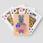 Scottish Terrier/Trump '24 Speelkaarten. Pokerkaarten (Achterkant)