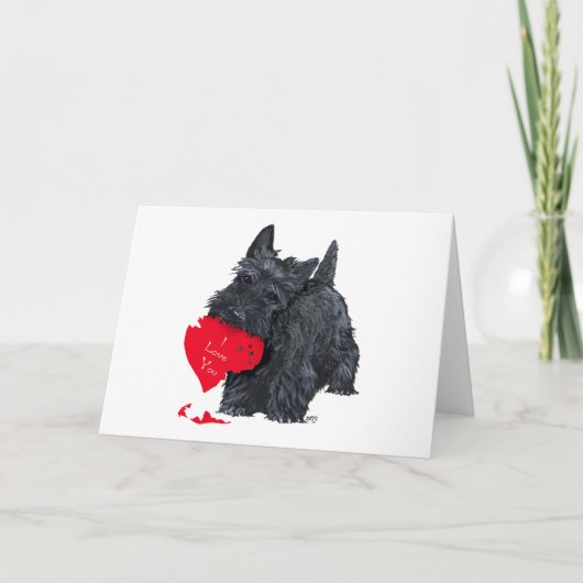 Scottish Terrier Valentijn Feestdagen Kaart (Voorkant)