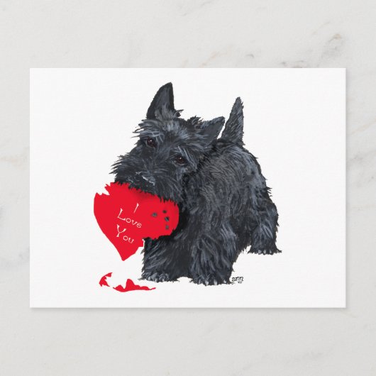 Scottish Terrier Valentijn Feestdagenkaart (Voorkant)