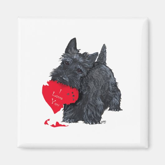 Scottish Terrier Valentijn Magneet (Voorkant)