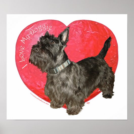 Scottish Terrier Valentijn Poster (Voorkant)