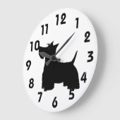 Scottish Terrier Wall-klok Grote Klok (Hoek)