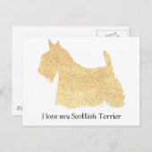 Scottish Terrier Wheaten Silhouette Briefkaart (Voorkant / Achterkant)