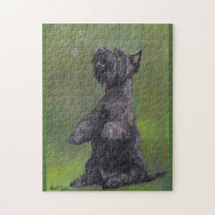Scottish Terrier wil bruuskebaars Dog Art Puzzle Legpuzzel