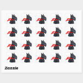 Scottish Terrier Winter Holiday Vierkante Sticker (Vel)