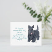 Scottish Terrier Wit & Wisdom - Talking Briefkaart (Staand voorkant)