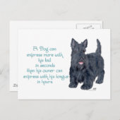 Scottish Terrier Wit & Wisdom - Talking Briefkaart (Voorkant / Achterkant)