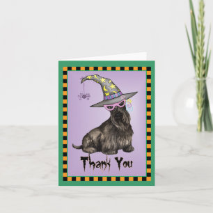 Scottish Terrier Witch Carte de remerciements