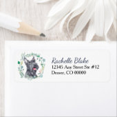 Scottish Terrier Wreath Return Address Label (Insitu)