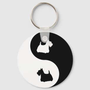 Scottish Terrier Yin Yang Sleutelhanger