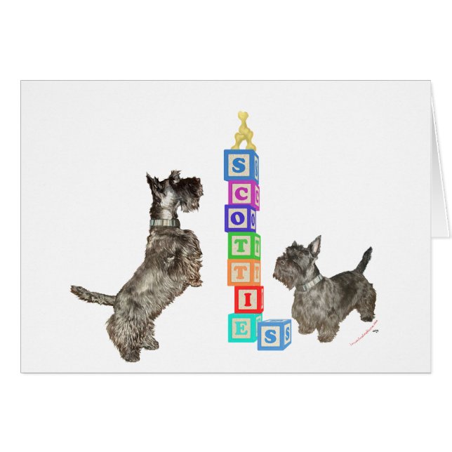 Scottish Terriers Alphabet Blocks (Voorkant Horizontaal)