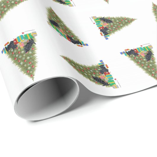 Scottish Terriers in Christmastime Cadeaupapier (Rol Hoek)