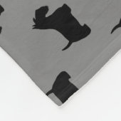 Scottish Terriers Scottie Dog Silhouettes Pattern Fleece Deken (Hoek)