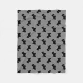 Scottish Terriers Scottie Dog Silhouettes Pattern Fleece Deken (Voorkant)