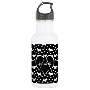 Scottish Terriers (Scottie Dogs) - Zwart Waterfles