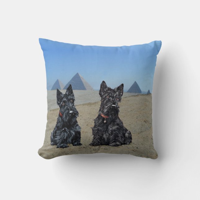 Scottish Terriers sur le Coussin de vacances (Recto)