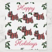 SCOTTISH TERRIERS WIJN ETIKET (Enkel label)