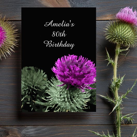 Scottish Thistle Birthdays Kaart