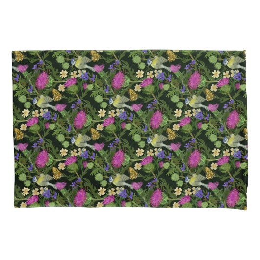 Scottish Thistle Cottcore Pattern Kussensloop (Voorkant)