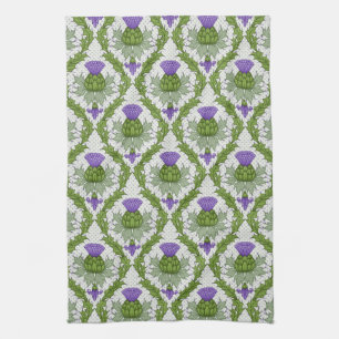 Scottish Thistle Damask Theedoek