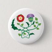 Scottish Thistle en English Roos Button (Voorkant)