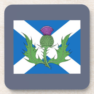 Scottish Thistle en Saltire Drankjes Onderzetter