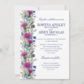 Scottish Thistle Floral Faire-part de mariage (Devant)