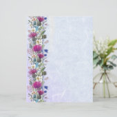 Scottish Thistle Floral Wedding Stationery (Staand voorkant)