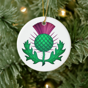 Scottish Thistle Keramisch Ornament