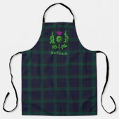 Scottish Thistle on Dark Tartan Custom Name Schort (Voorkant)
