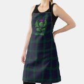 Scottish Thistle on Dark Tartan Custom Name Schort (Insitu)