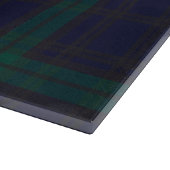 Scottish Thistle on Dark Tartan Custom Name Snijplank (Hoek)