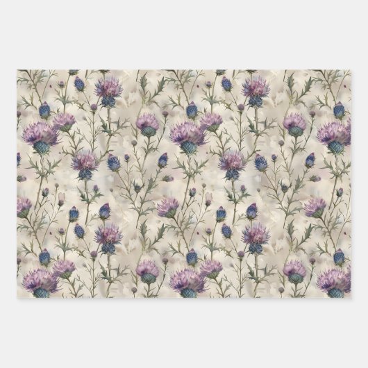 Scottish Thistle ontwerp Inpakpapier Vel (Voorkant 2)