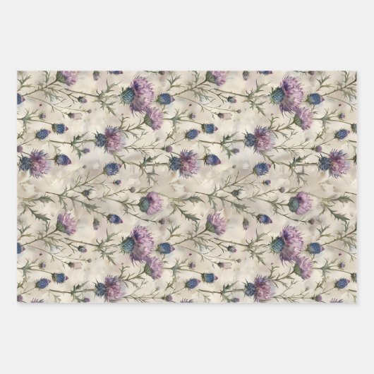 Scottish Thistle ontwerp Inpakpapier Vel (Voorkant)