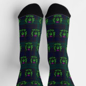 Scottish Thistle op Dark Tartan Custom Monogram Sokken (Top)