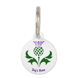 Scottish Thistle Personalize Huisdierpenning