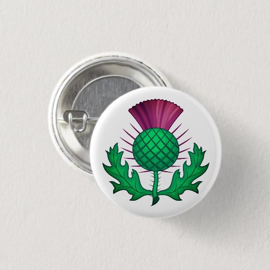 Scottish Thistle Ronde Button 3,2 Cm (Voorkant /achterkant)