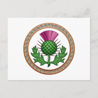 Scottish Thistle Symbol Badge Briefkaart