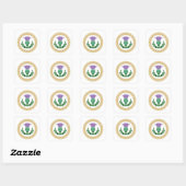 Scottish Thistle Vierkante Sticker (Vel)