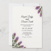 Scottish Thistle Wedding Invitation (Devant)