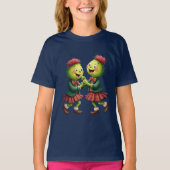 Scottish Thistles Wearing Plaid Dancing Ceilidh T-shirt (Voorkant)