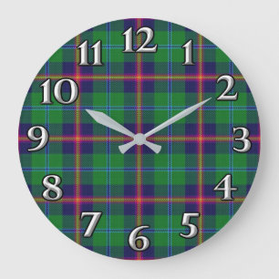 Scottish Time Accents Clan Young Tartan Grote Klok