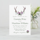 Scottish Tweed Invitation Kaart (Staand voorkant)